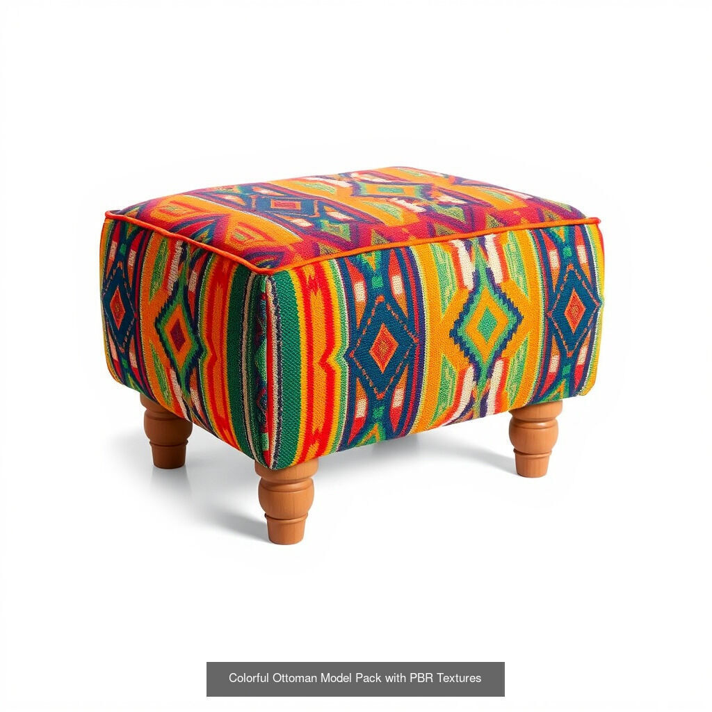 Dynamic Ottoman  Pillow Model Pack 3D Model Collection_30