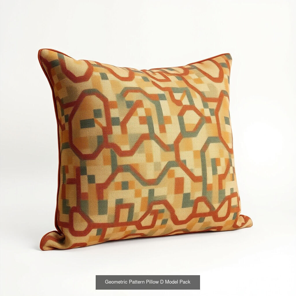Dynamic Ottoman  Pillow Model Pack 3D Model Collection_31
