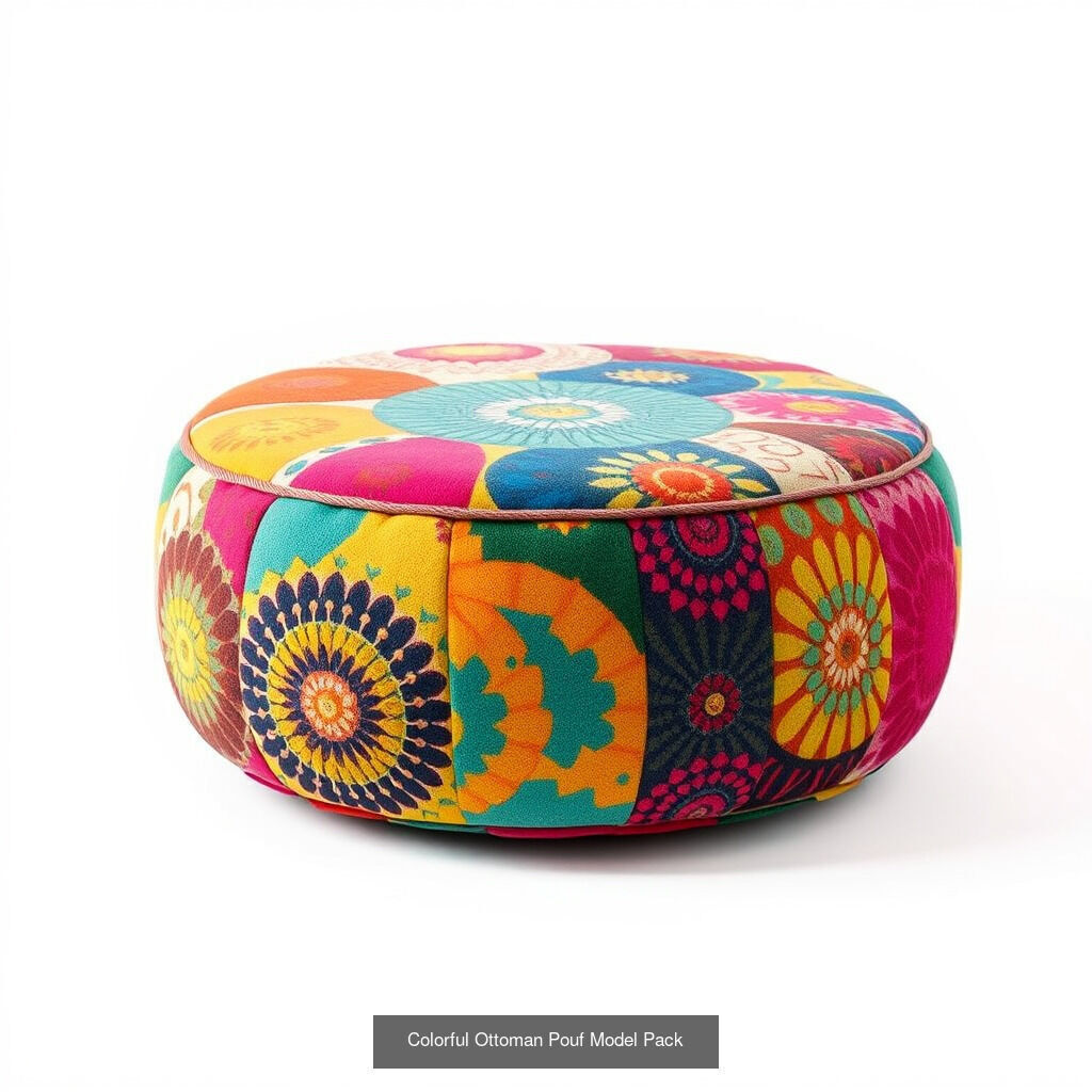 Dynamic Ottoman  Pillow Model Pack 3D Model Collection_29