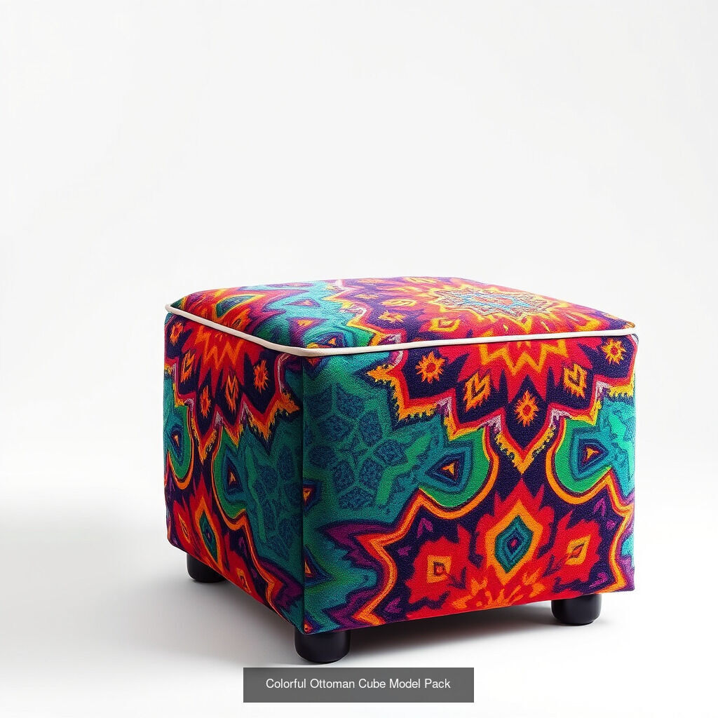 Dynamic Ottoman  Pillow Model Pack 3D Model Collection_32