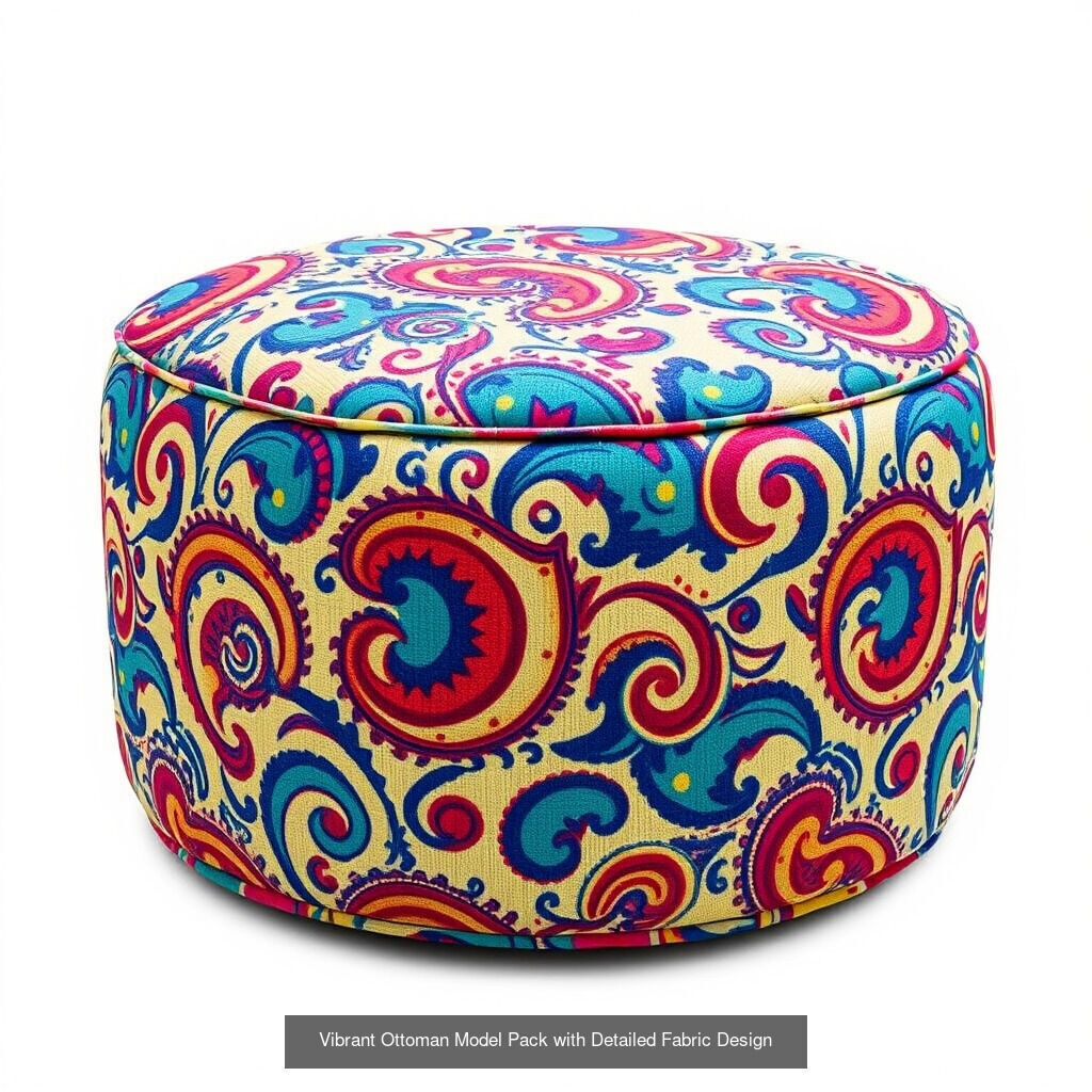 Dynamic Ottoman  Pillow Model Pack 3D Model Collection_33