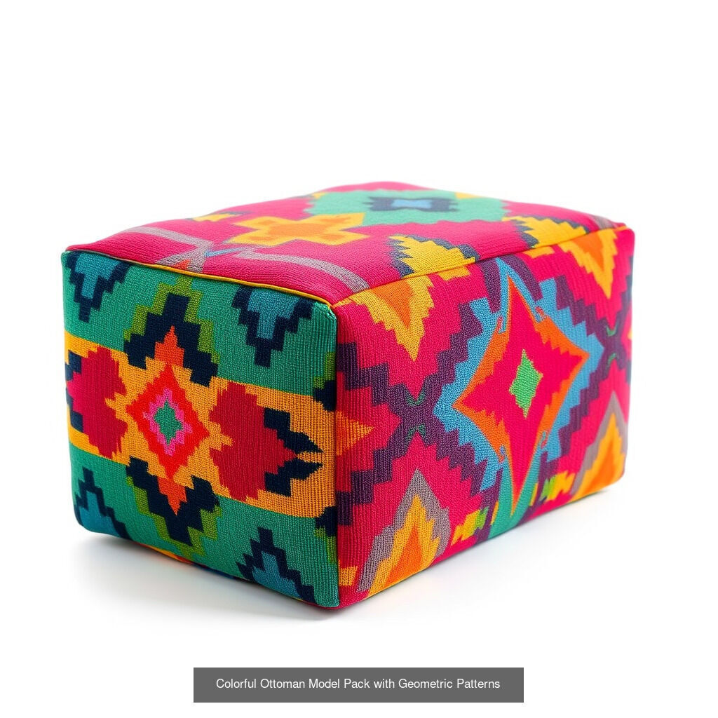 Dynamic Ottoman  Pillow Model Pack 3D Model Collection_36