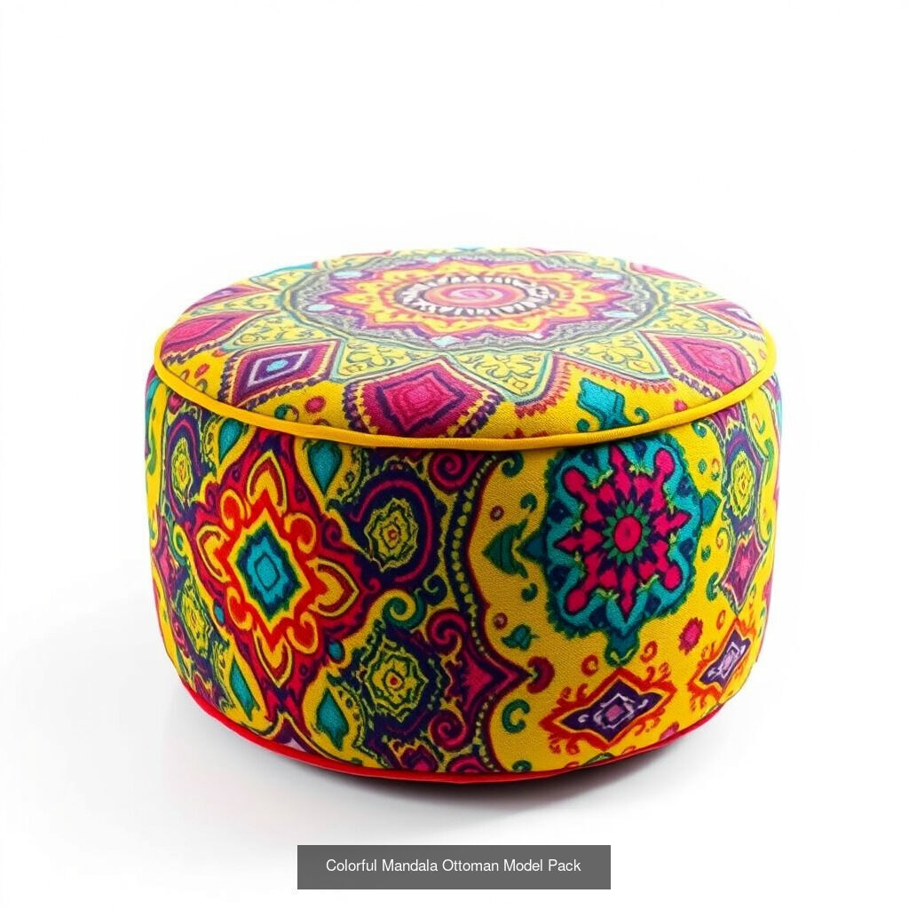 Dynamic Ottoman  Pillow Model Pack 3D Model Collection_34
