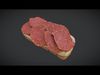 Sandwich Salami Low-poly 3D model_1