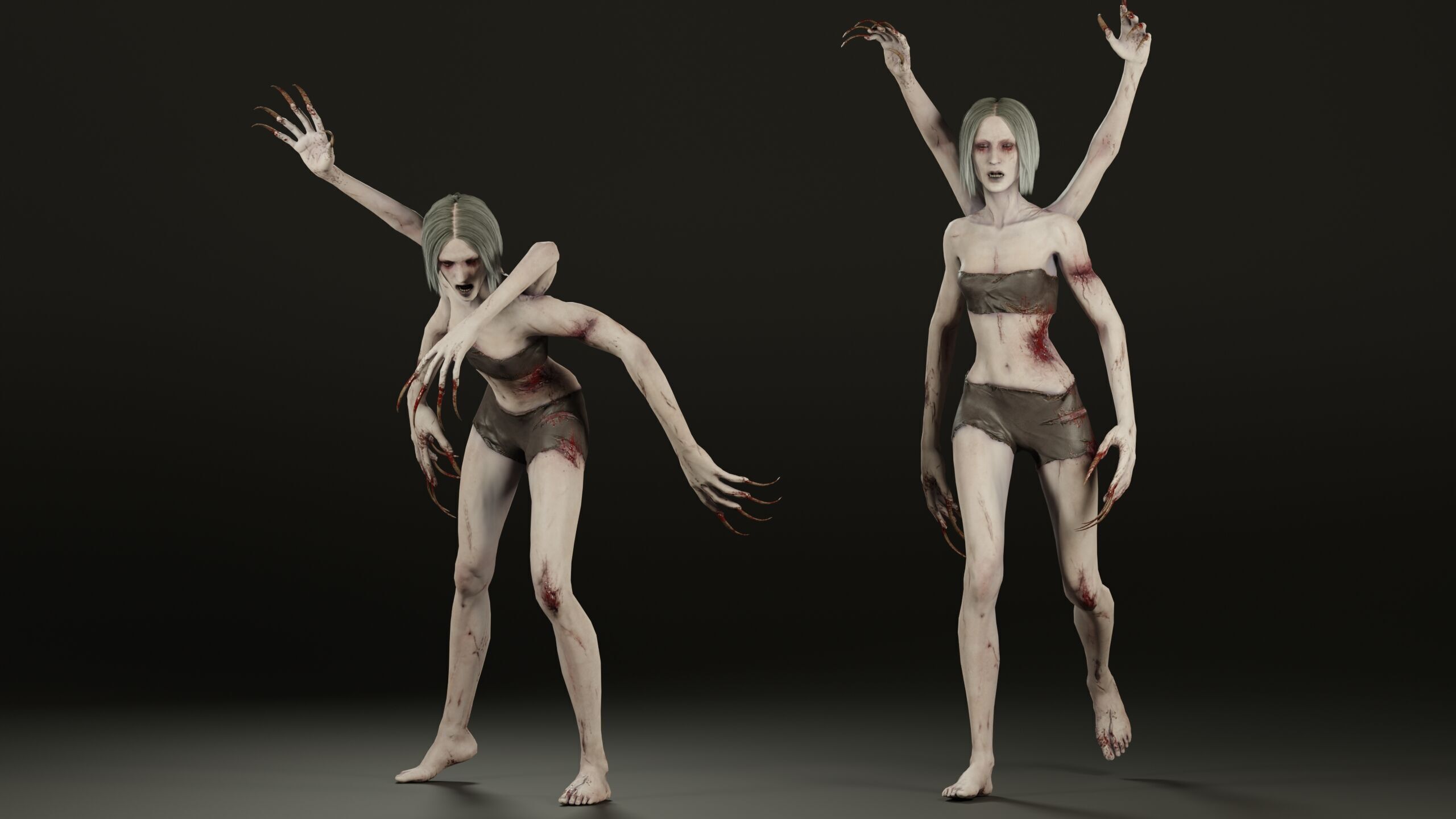 Four Armed Mutant Low-poly 3D model_8