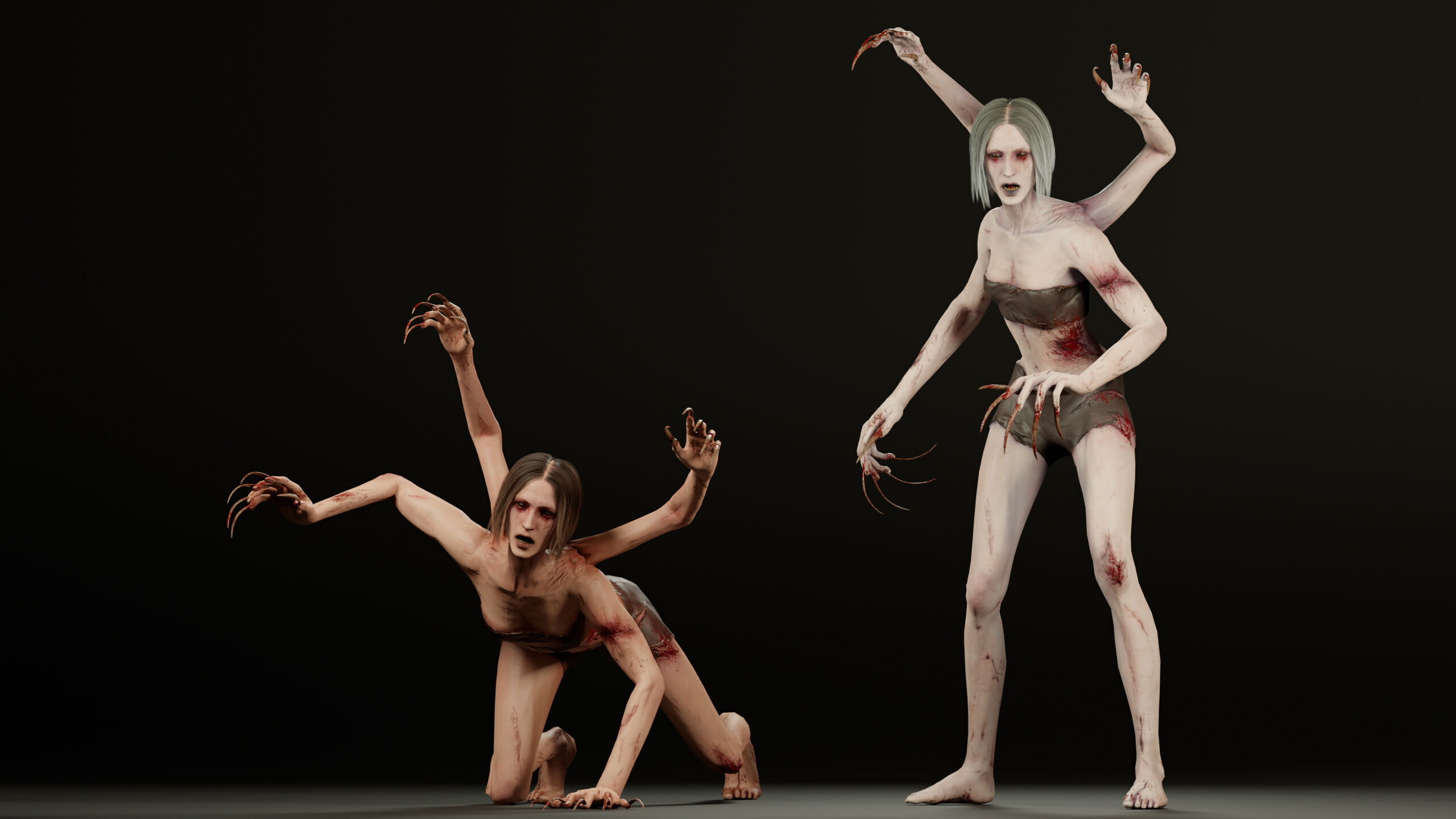 Four Armed Mutant Low-poly 3D model_4