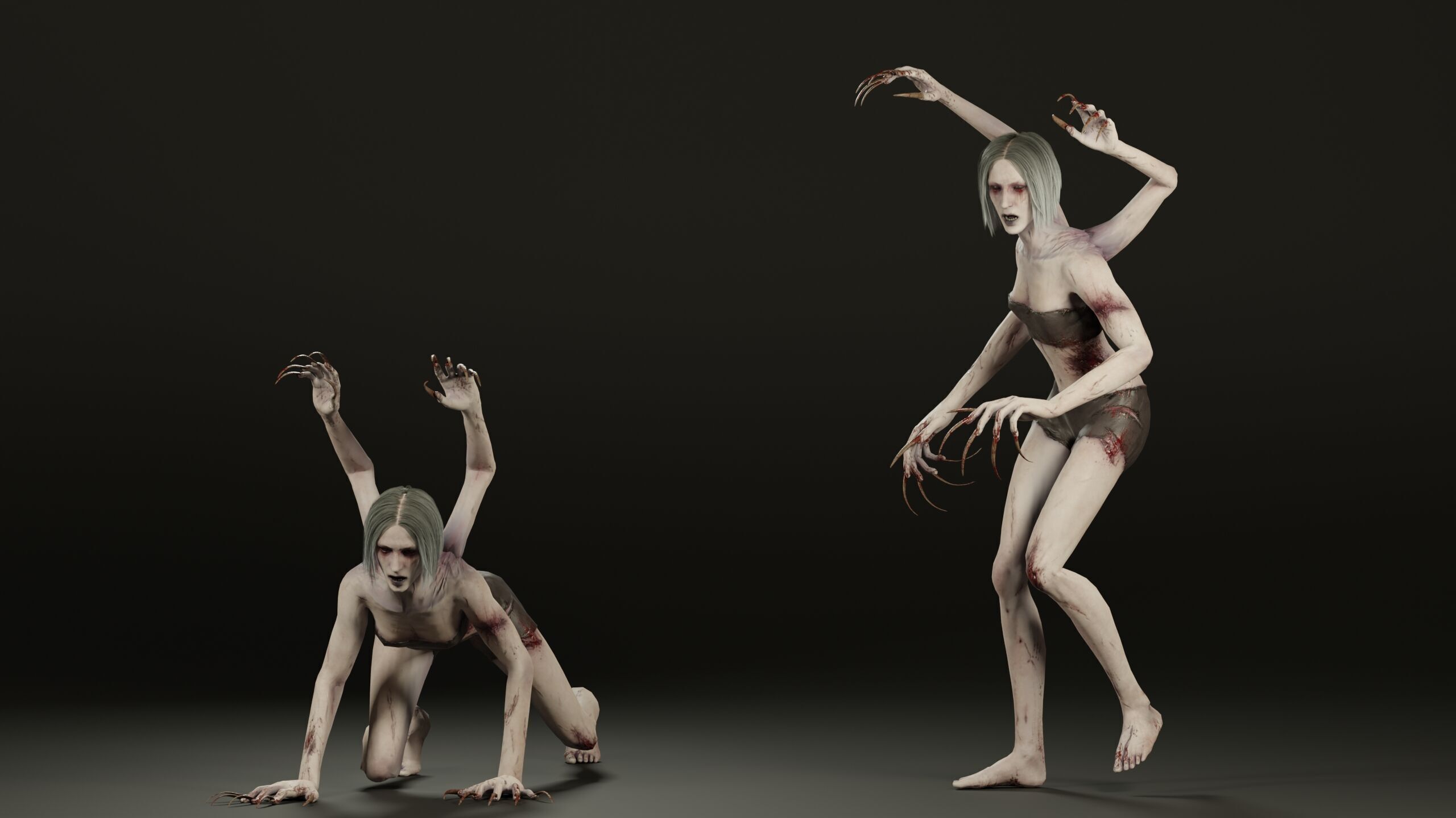 Four Armed Mutant Low-poly 3D model_9