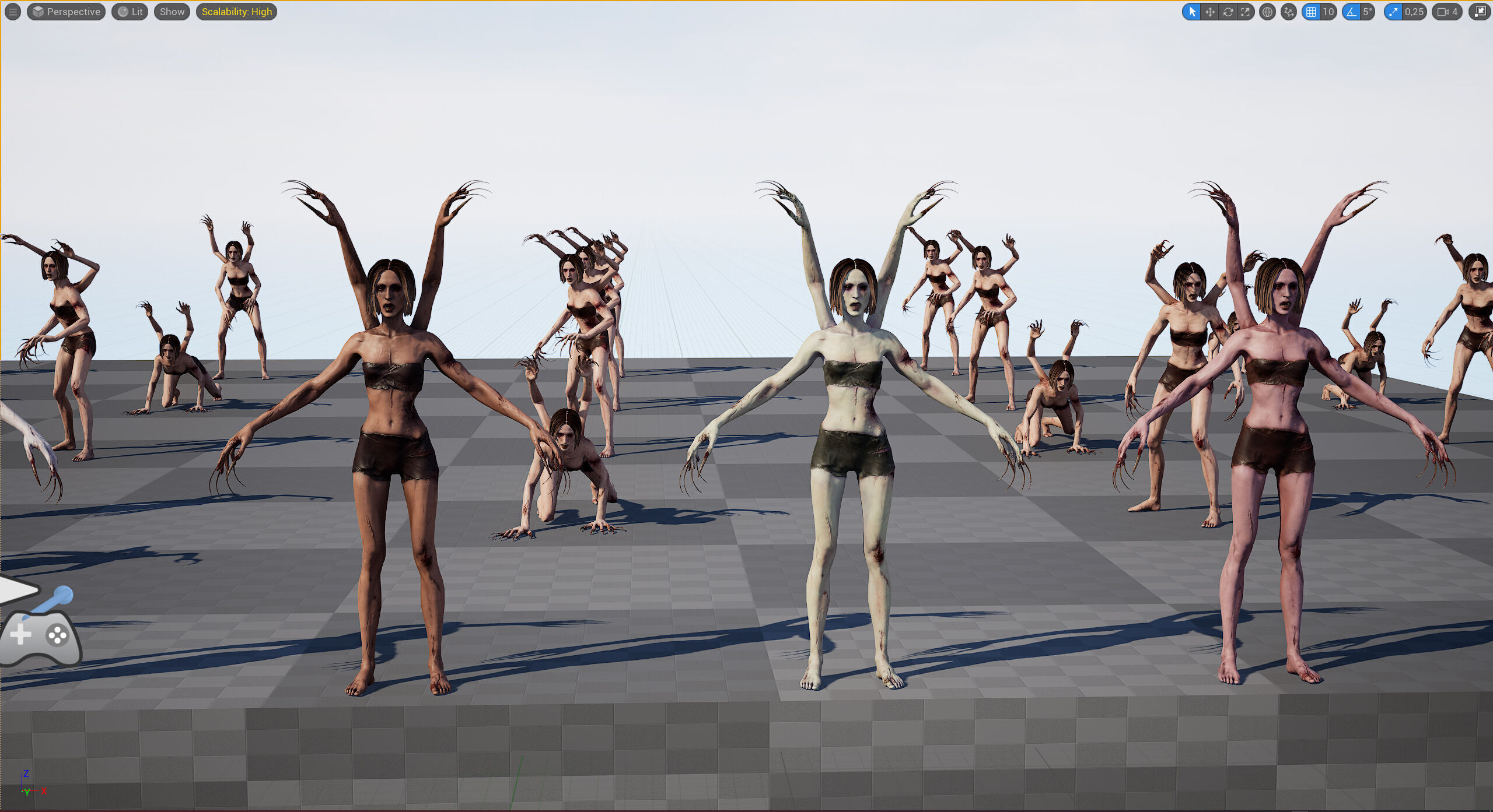 Four Armed Mutant Low-poly 3D model_16