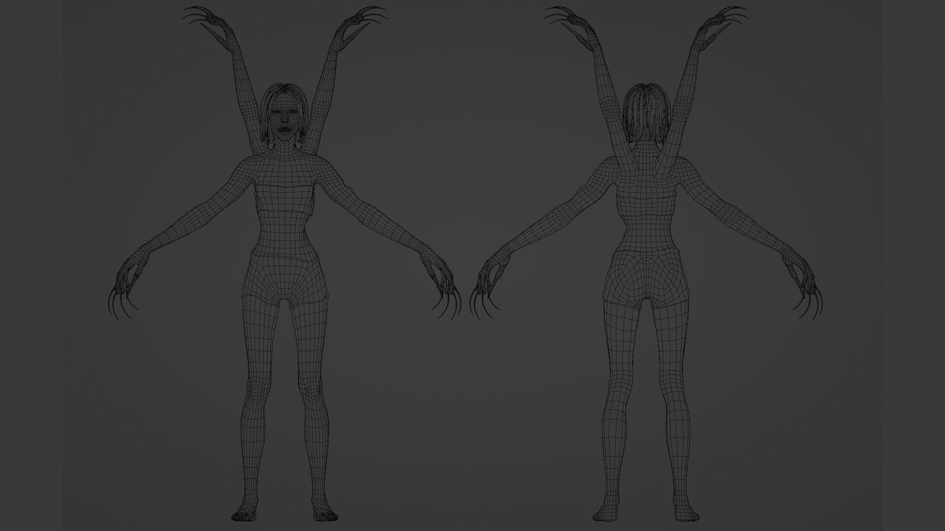 Four Armed Mutant Low-poly 3D model_15
