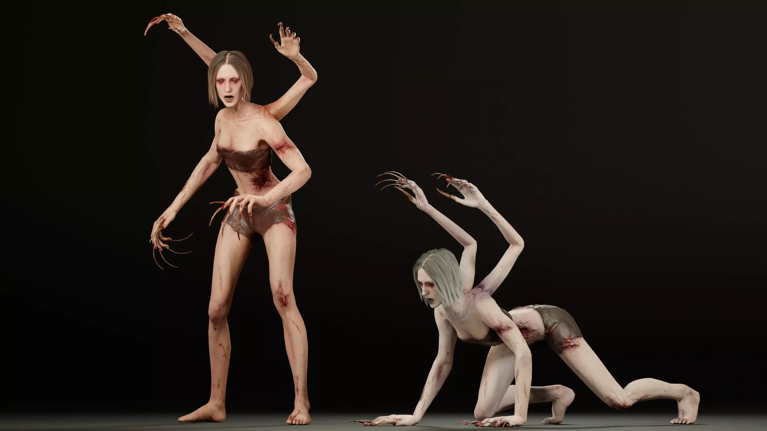 Four Armed Mutant Low-poly 3D model_0