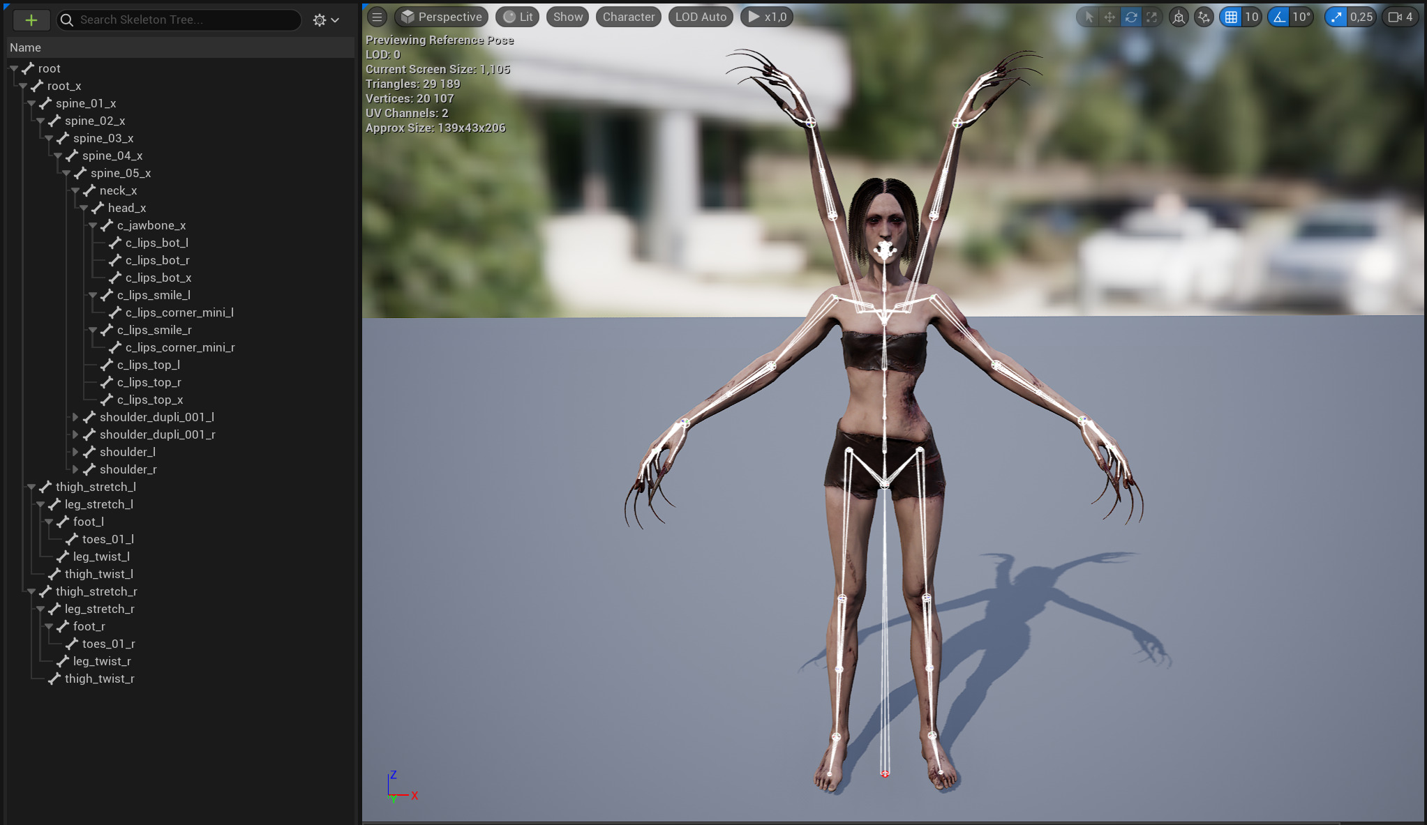 Four Armed Mutant Low-poly 3D model_17