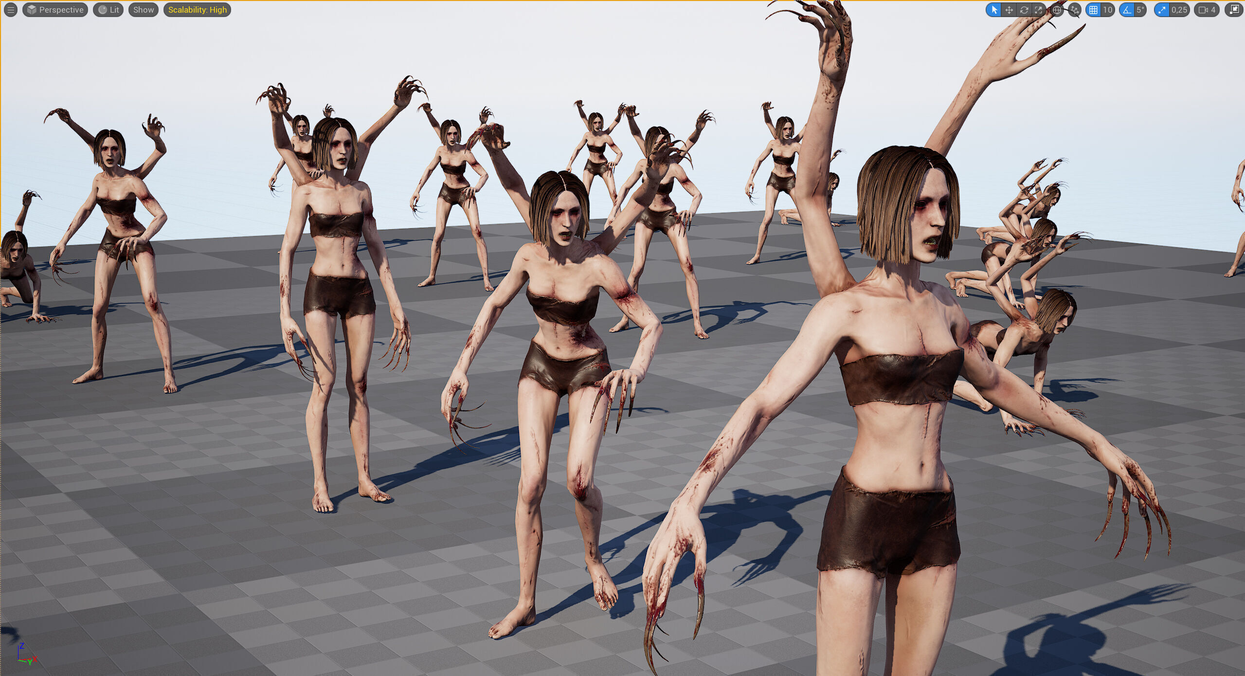 Four Armed Mutant Low-poly 3D model_18