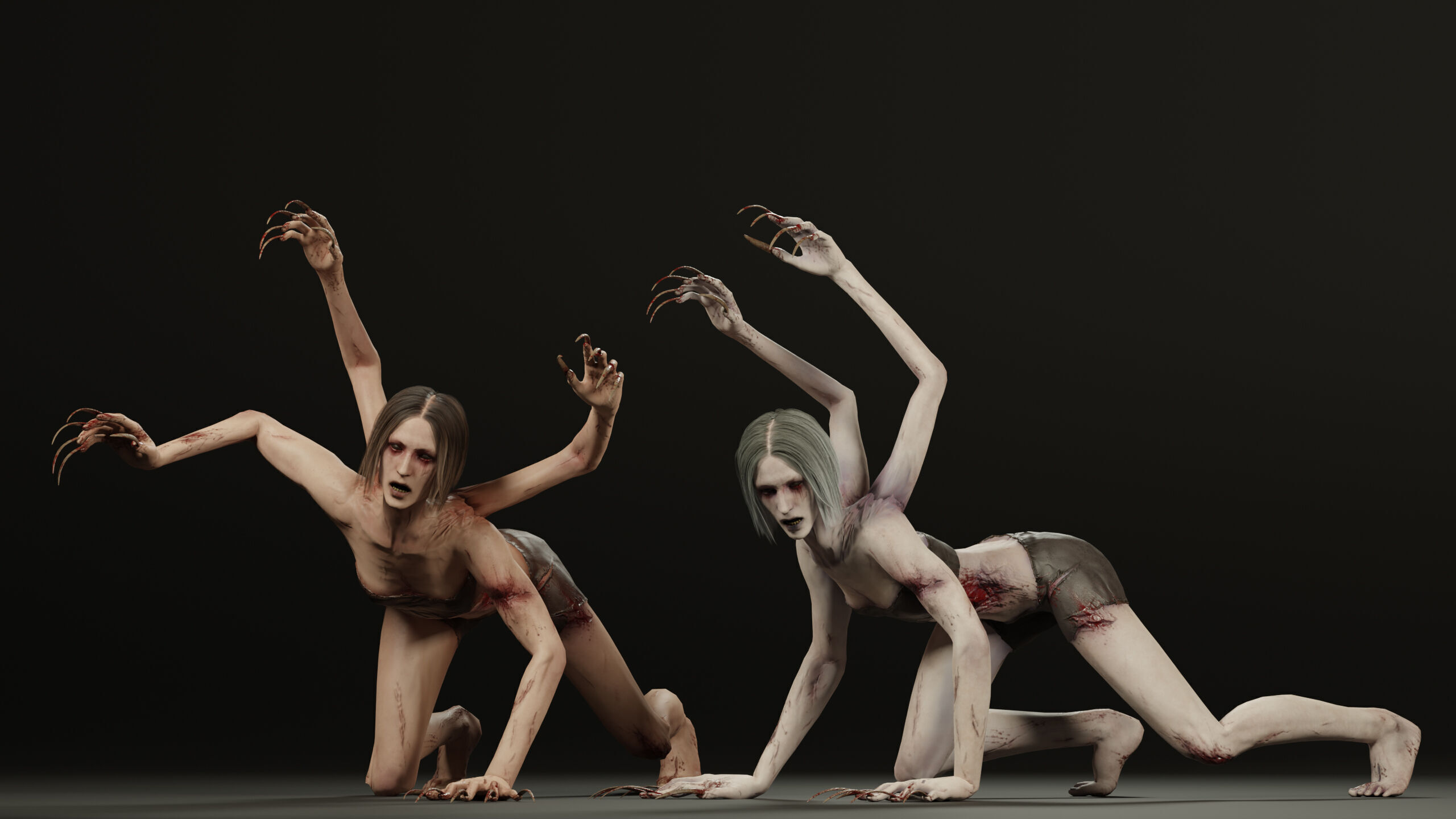 Four Armed Mutant Low-poly 3D model_3