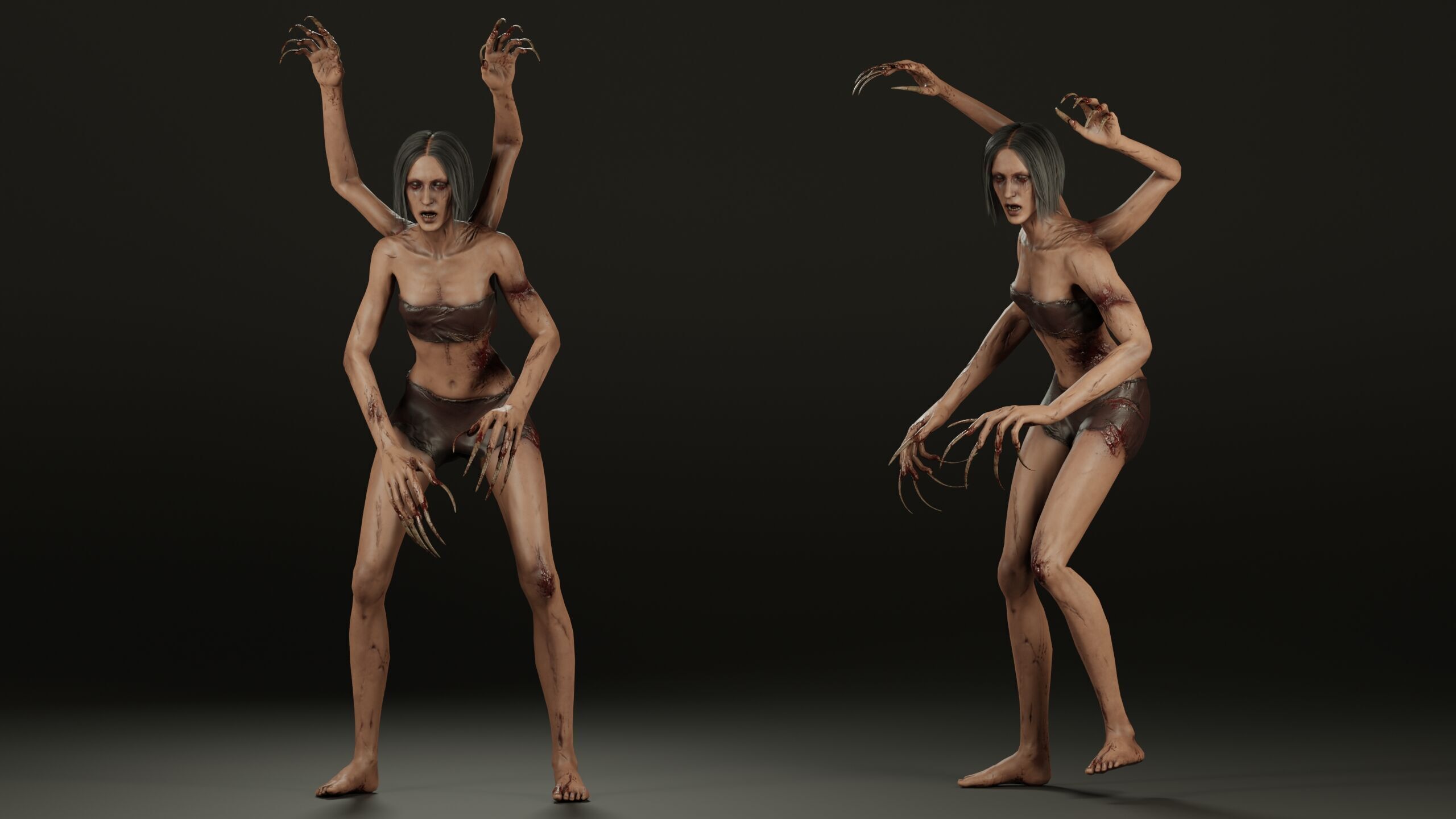 Four Armed Mutant Low-poly 3D model_10