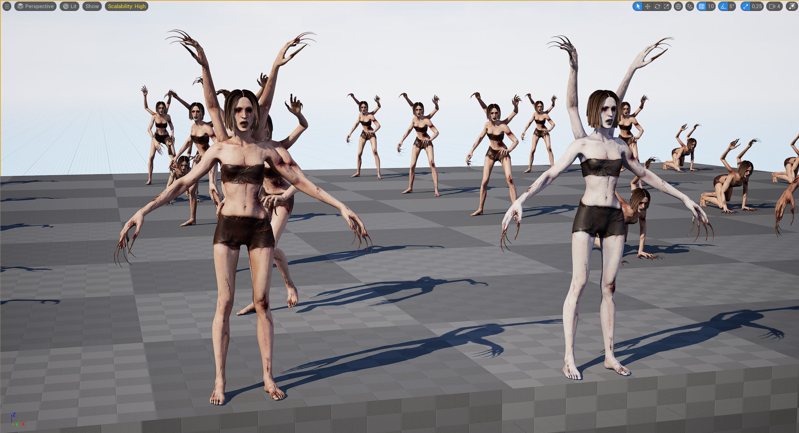 Four Armed Mutant Low-poly 3D model_19