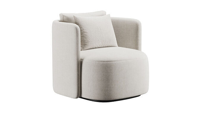Hudson Swivel Club Chair 3D model
