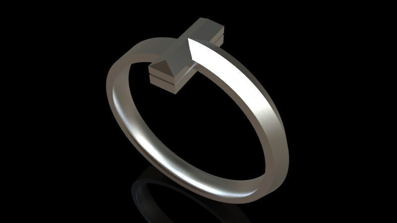 Tiffany T1 Ring 3D print model 3D print model_6