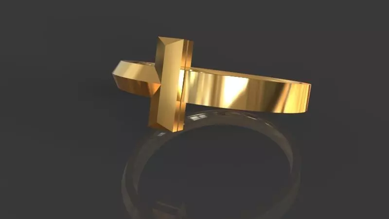 Tiffany T1 Ring 3D print model 3D print model_0