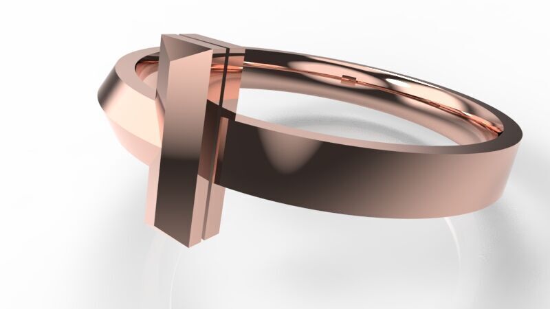 Tiffany T1 Ring 3D print model 3D print model_9