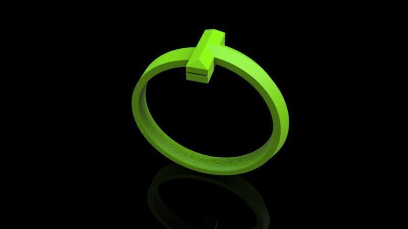 Tiffany T1 Ring 3D print model 3D print model_8