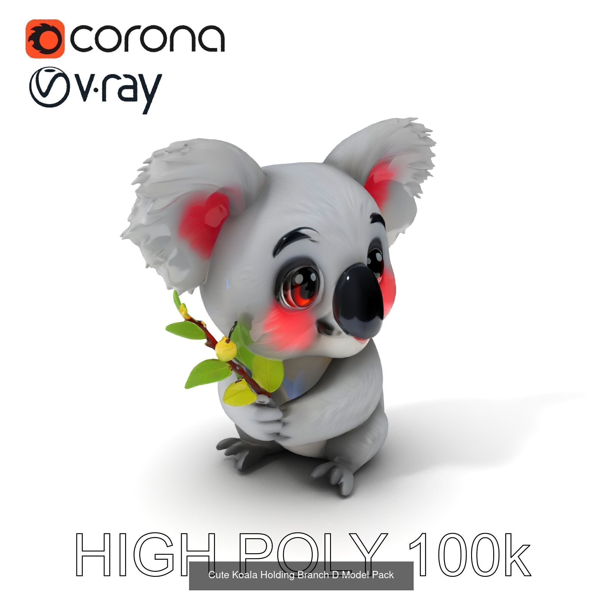 Charming Cartoon Creatures 3D Model Collection _28