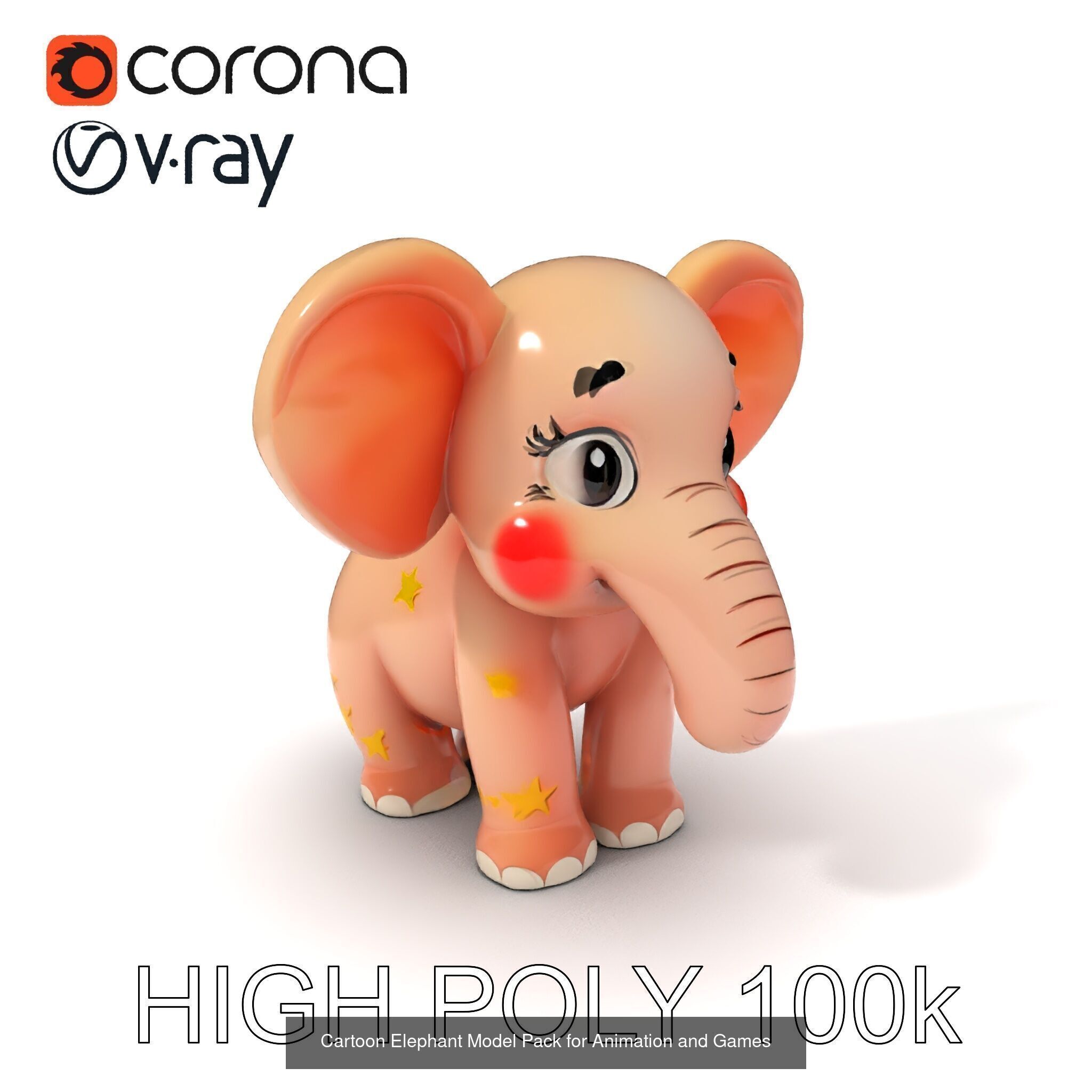 Charming Cartoon Creatures 3D Model Collection _29