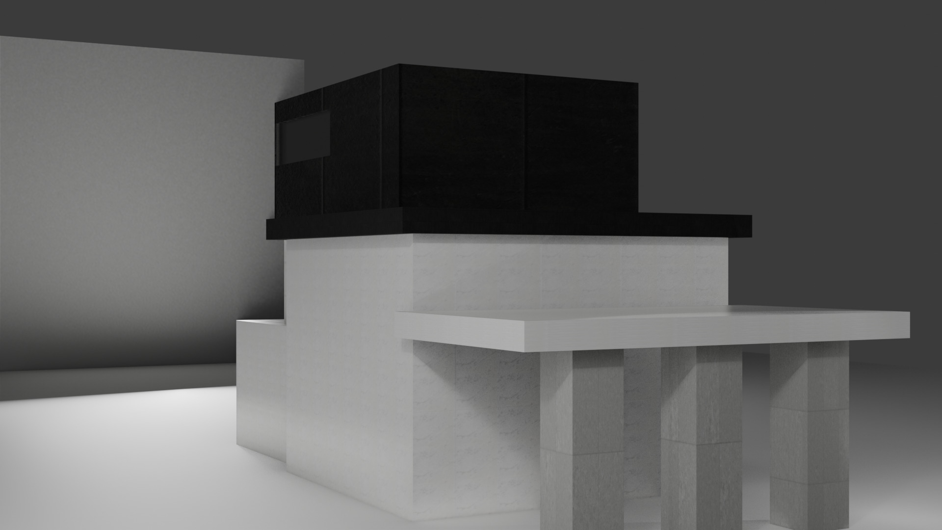 Modern Minimalist House - Stylized Low-poly 3D model_5