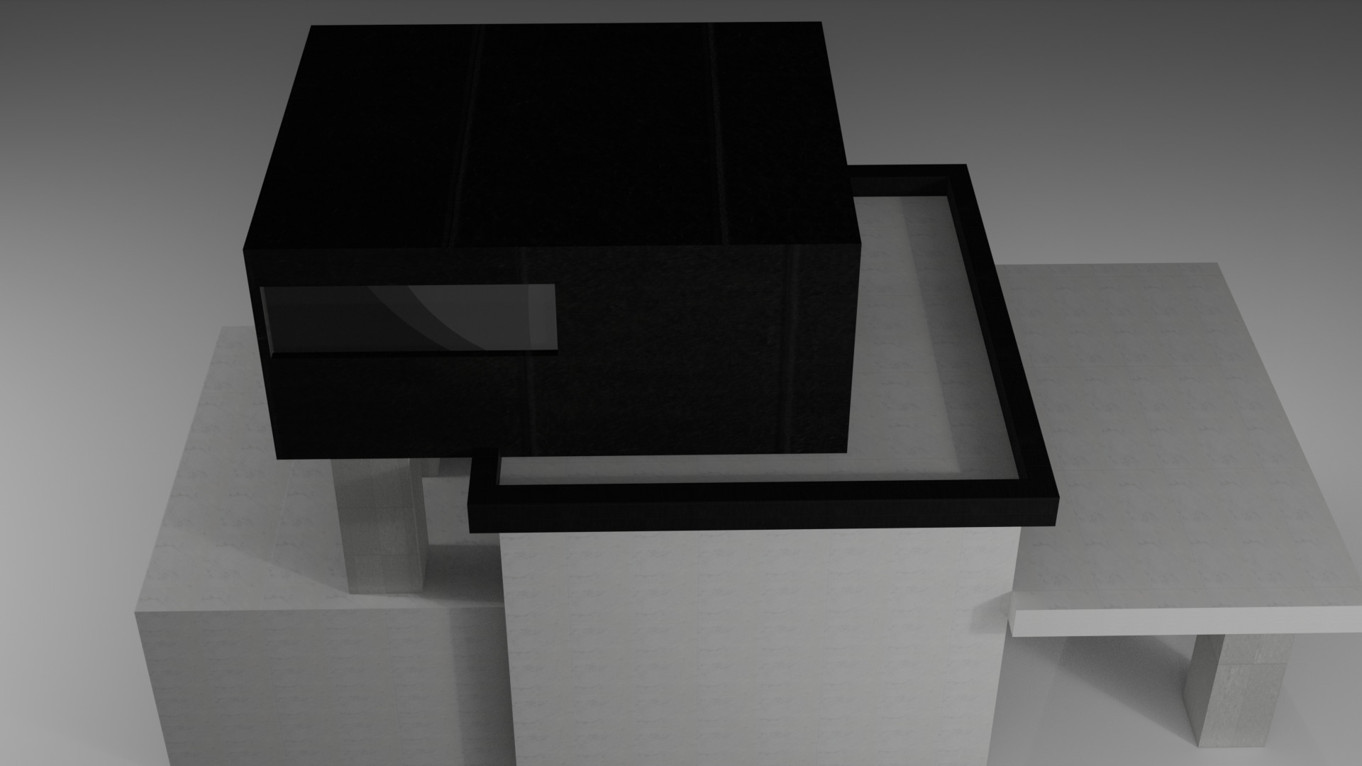 Modern Minimalist House - Stylized Low-poly 3D model_2