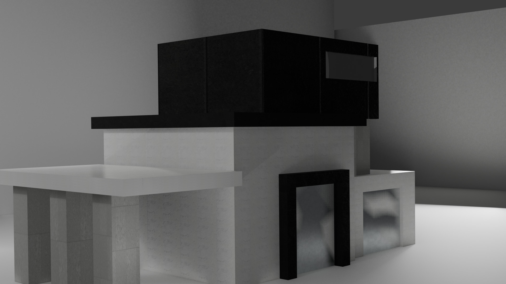 Modern Minimalist House - Stylized Low-poly 3D model_3