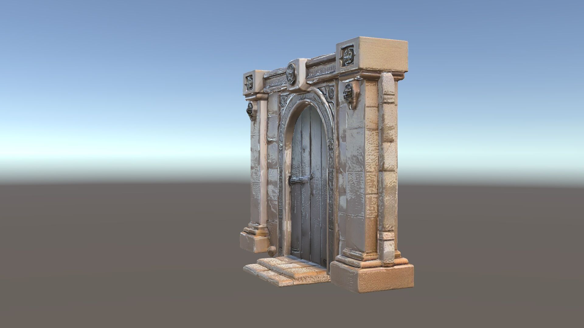 Medieval Stone Doorway Model Pack Low-poly 3D model_34