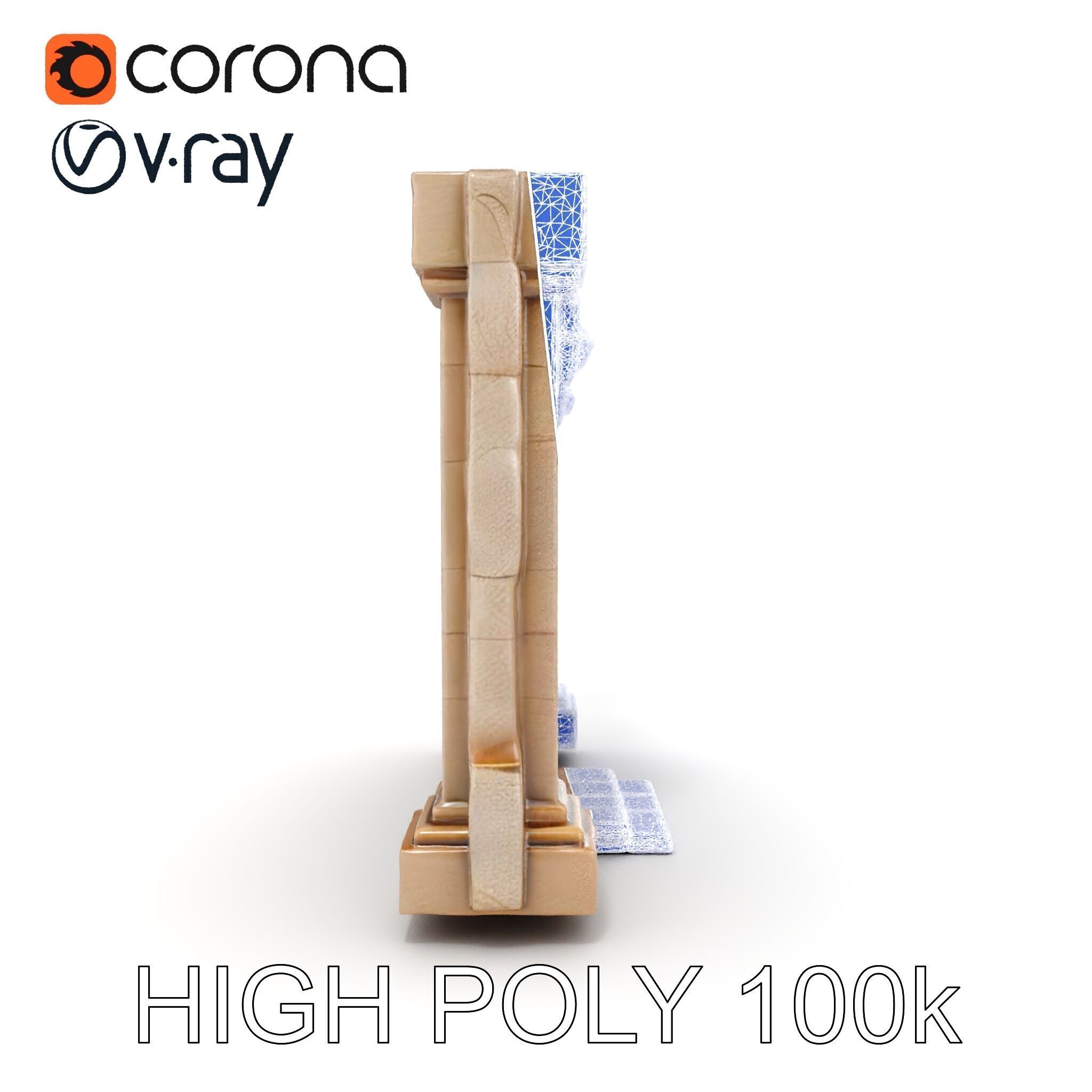 Medieval Stone Doorway Model Pack Low-poly 3D model_35