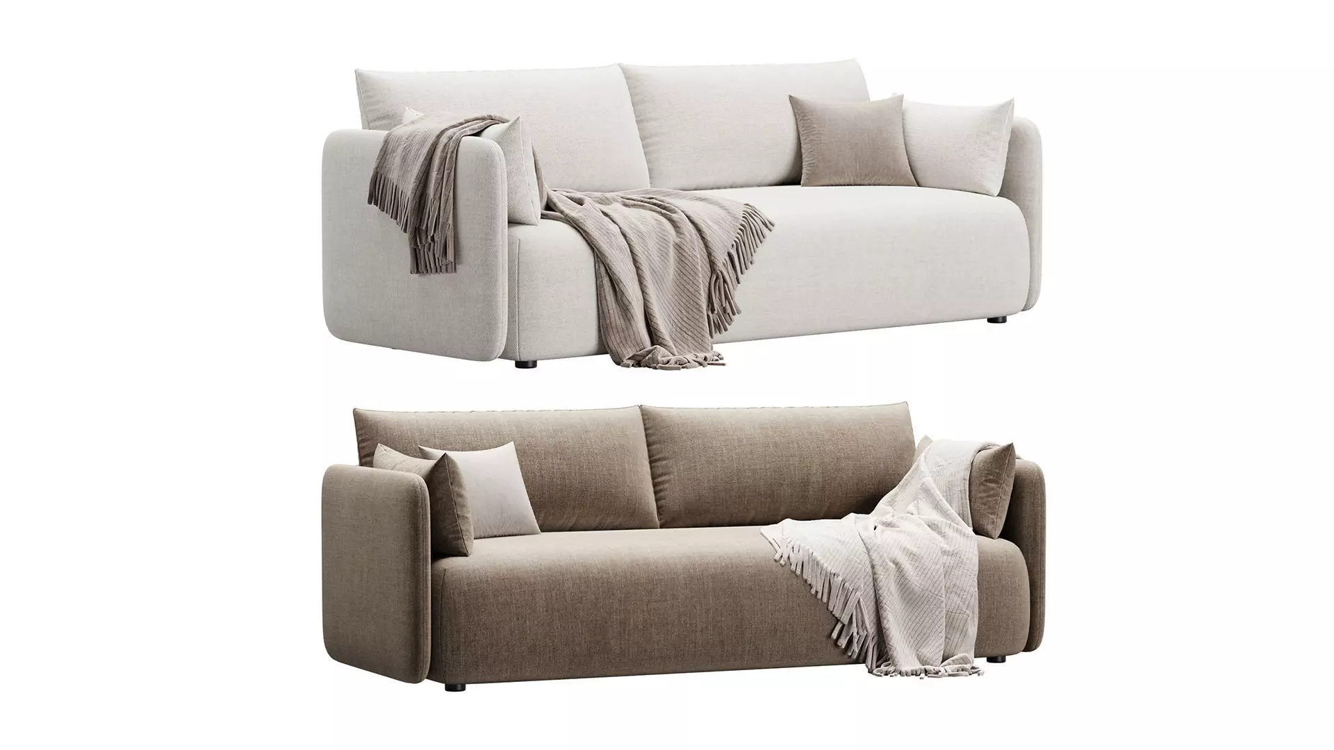 Offset Sofa 3D model_0