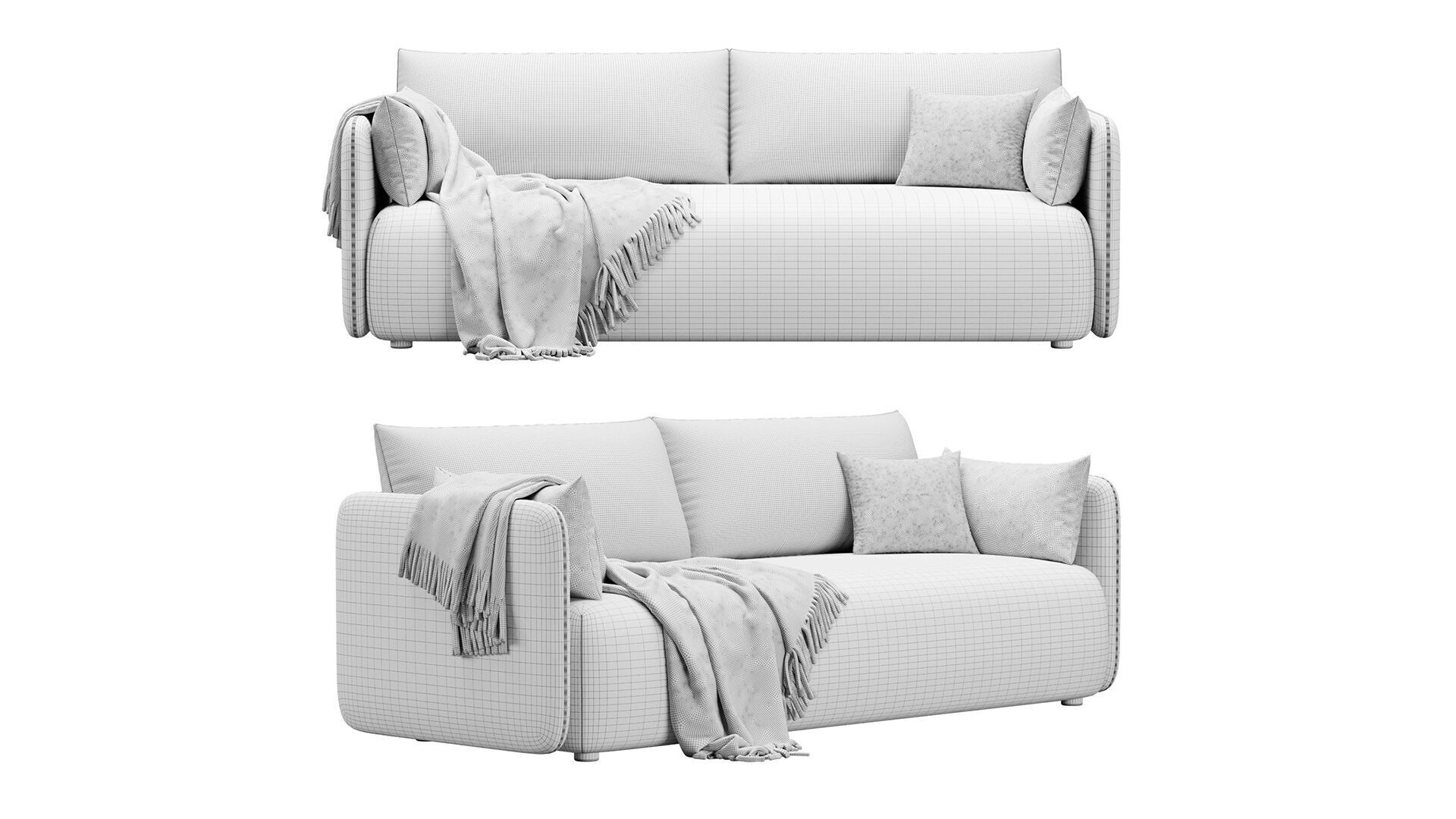 Offset Sofa 3D model_7