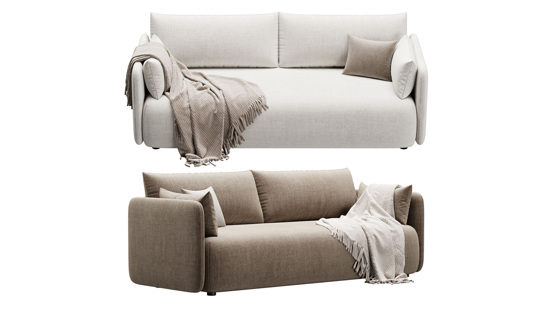 Offset Sofa 3D model_2