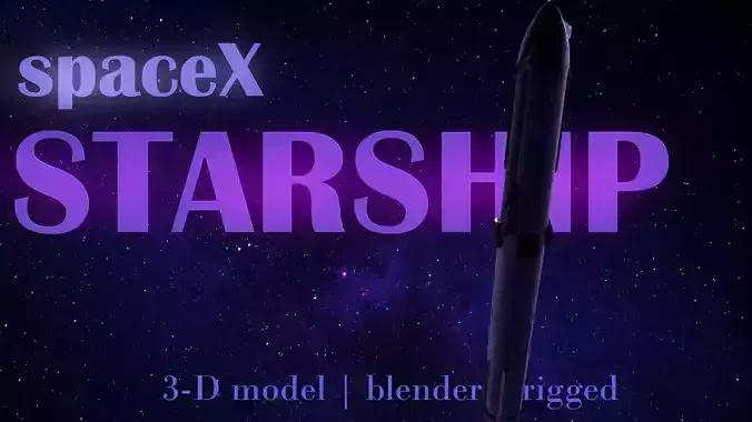 Starship- Rigged 3D 3D model