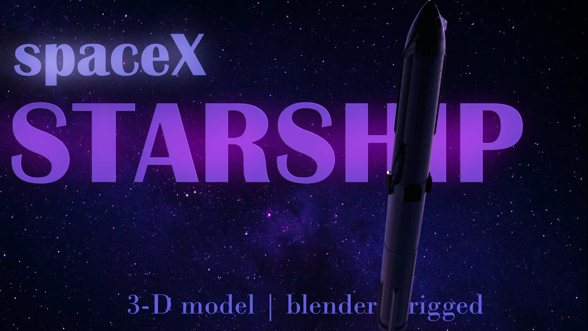 Starship- Rigged 3D 3D model_0