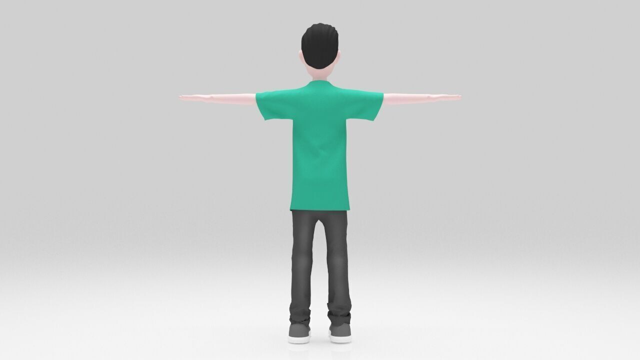 Character Brian Rigged  Low-poly 3D model_3