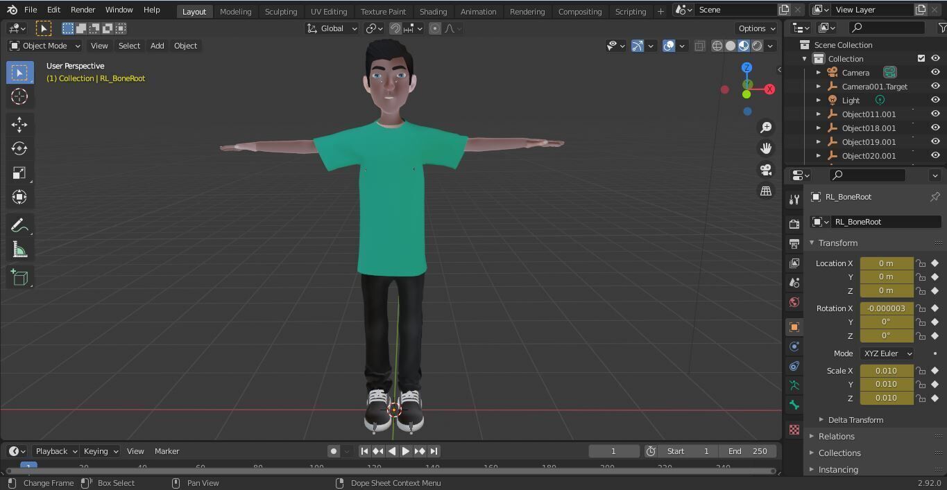Character Brian Rigged  Low-poly 3D model_14