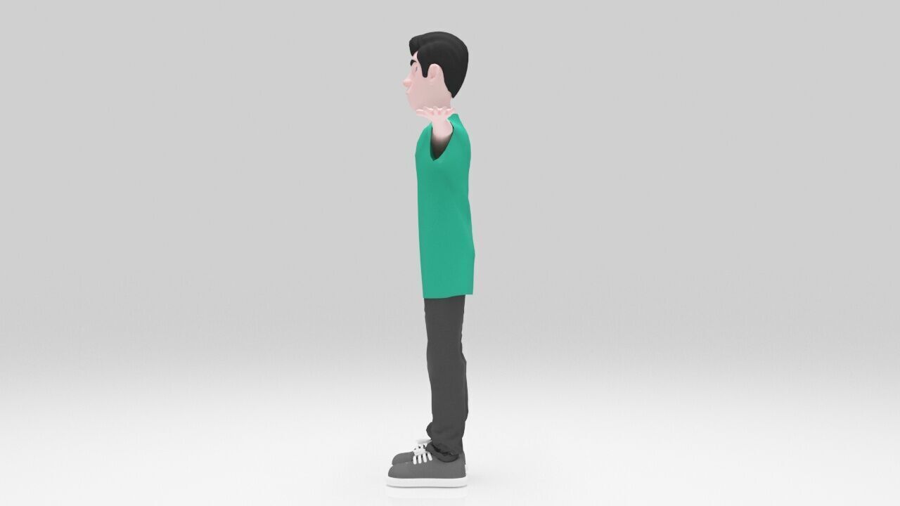 Character Brian Rigged  Low-poly 3D model_2