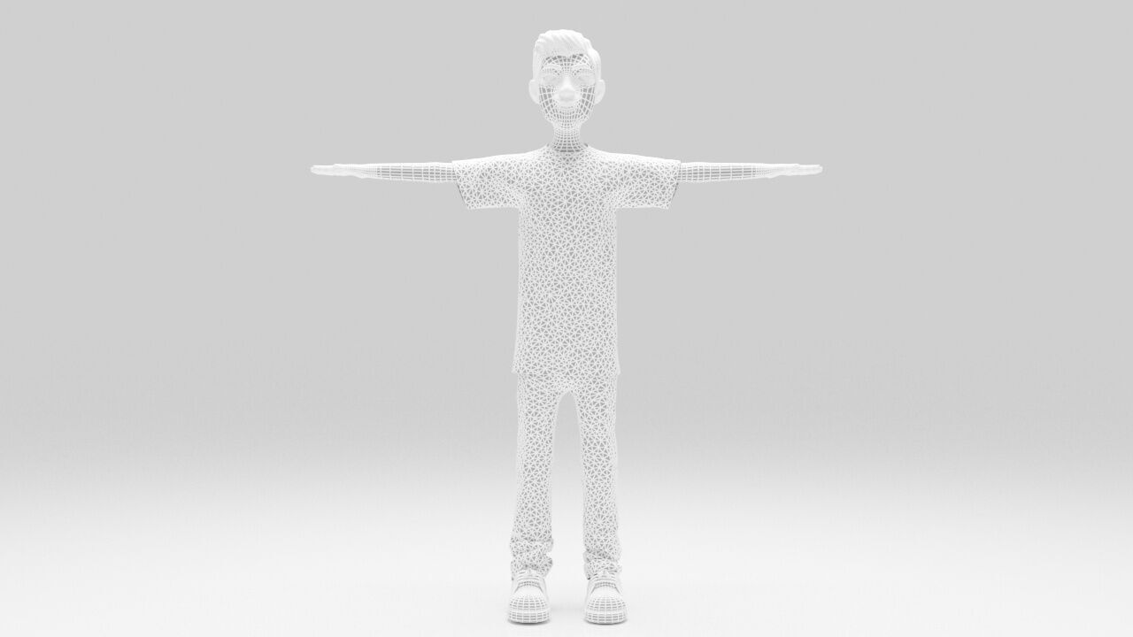 Character Brian Rigged  Low-poly 3D model_9