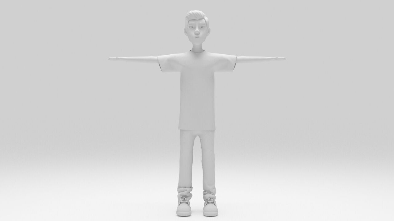 Character Brian Rigged  Low-poly 3D model_5