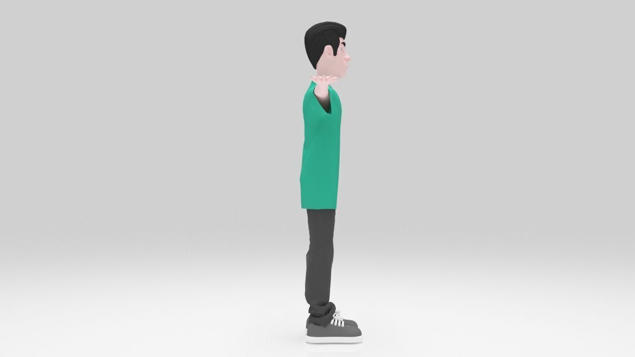 Character Brian Rigged  Low-poly 3D model_4