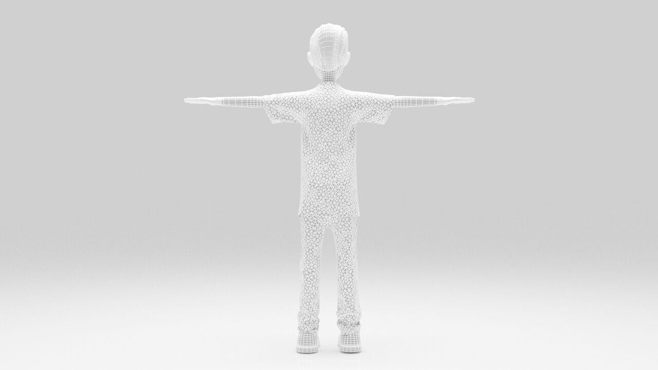 Character Brian Rigged  Low-poly 3D model_11