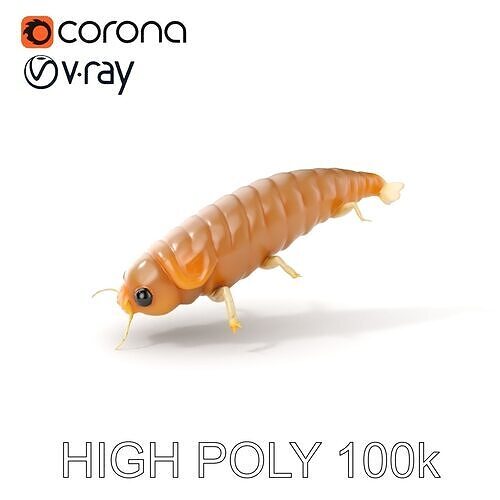 Realistic Worm Model Pack for D Rendering and Gaming Low-poly 3D model
