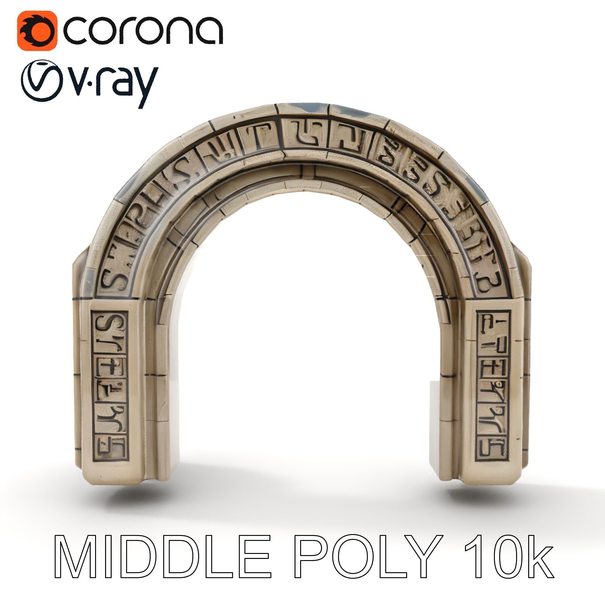 Ancient Stone Archway model pack Low-poly 3D model_8