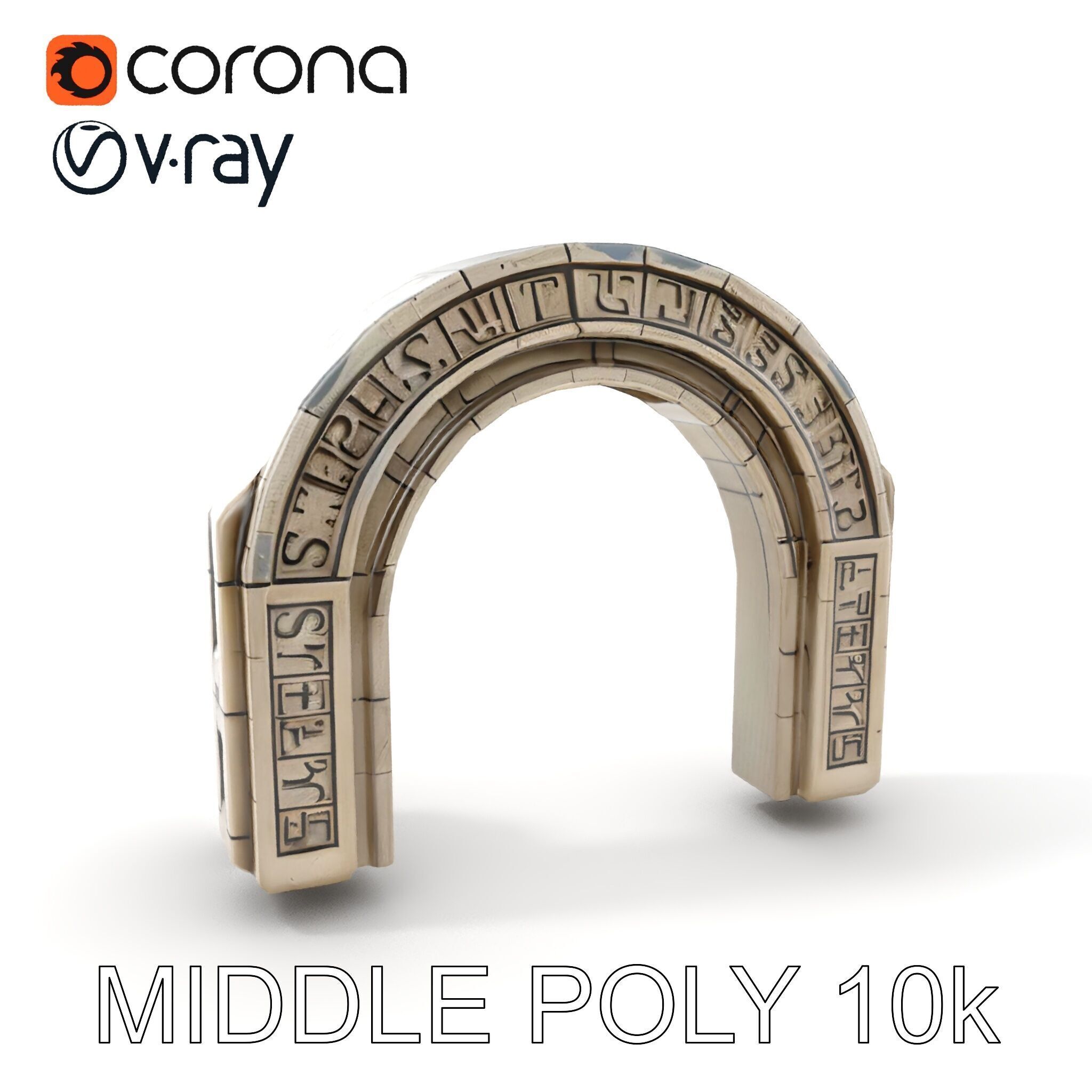 Ancient Stone Archway model pack Low-poly 3D model_10