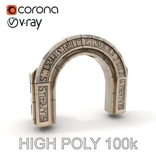 Ancient Stone Archway model pack Low-poly 3D model