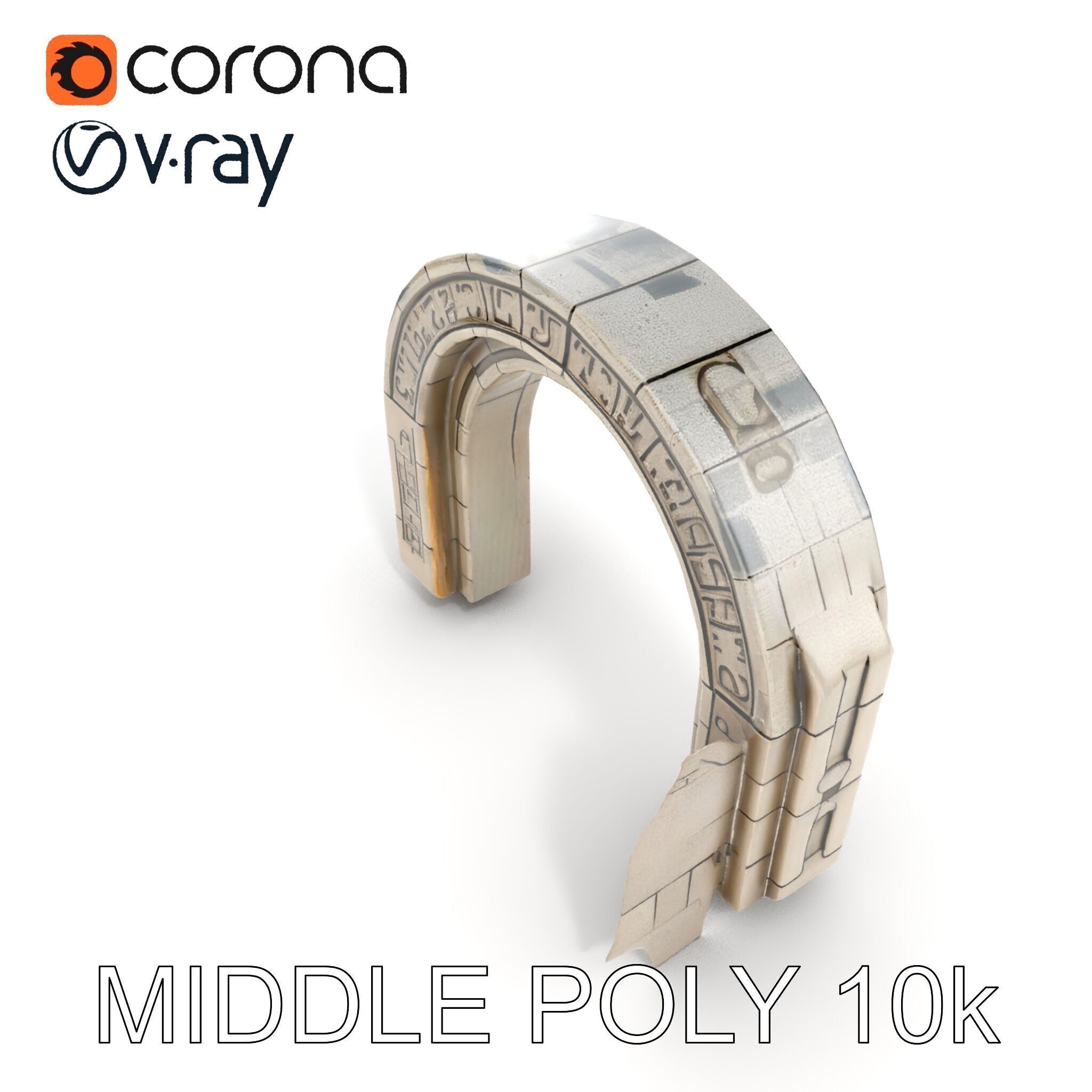 Ancient Stone Archway model pack Low-poly 3D model_18