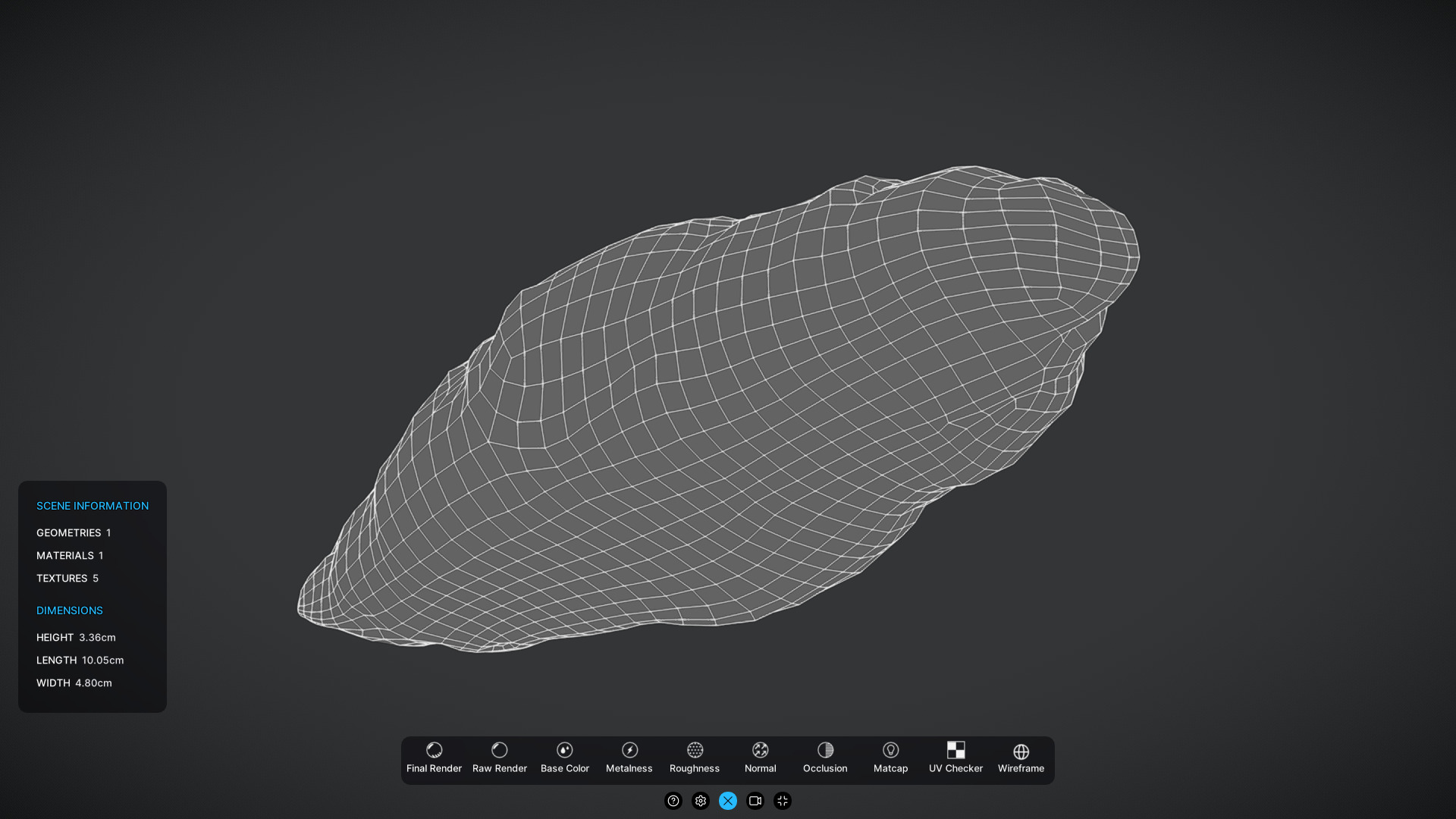 Choco Croissant Low-poly 3D model_4