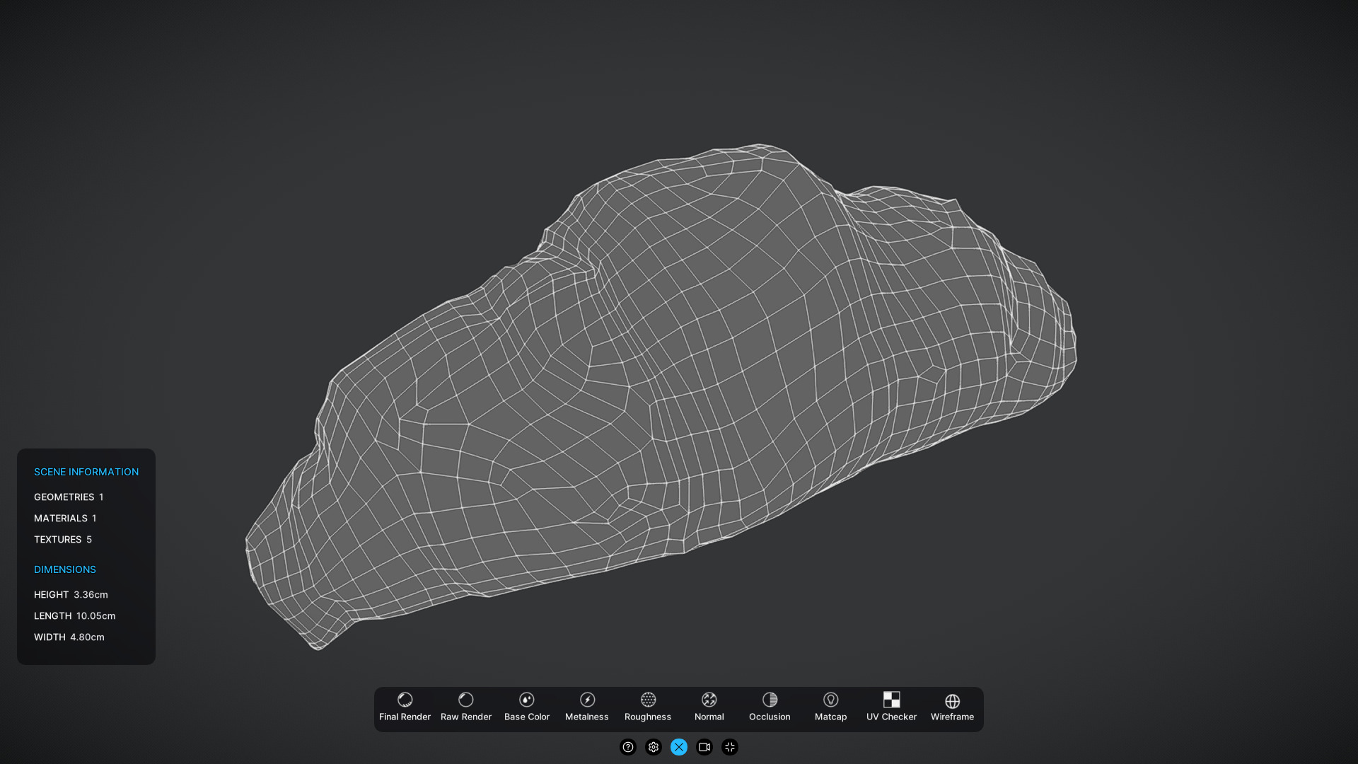 Choco Croissant Low-poly 3D model_2